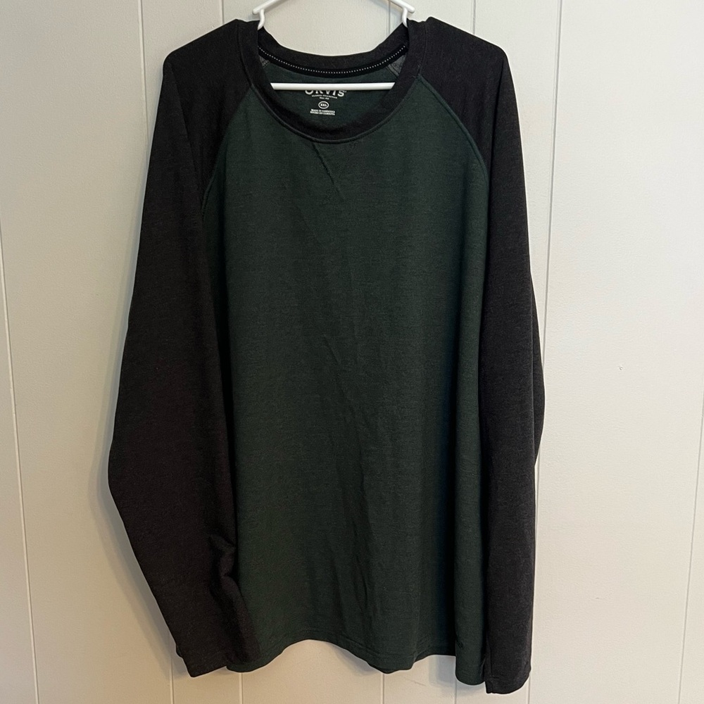 Orvis Long sleeve shirt, color, black and gray size‎ XXL NWOT